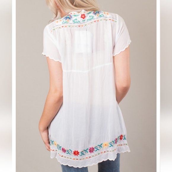 Johnny Was Mikones Embroidered Tunic - Picture 2 of 16
